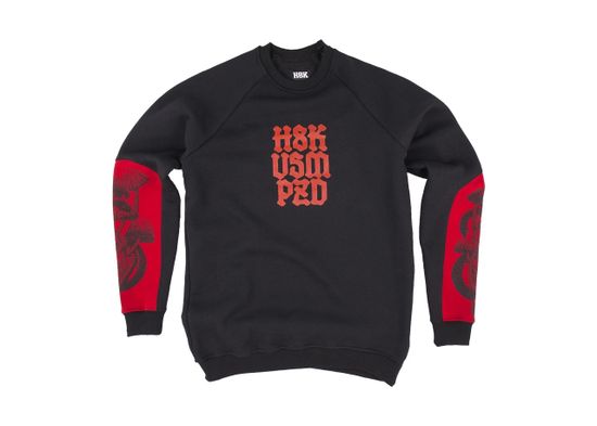 Свитшот HOOK «ГРИБЫ» чёрный