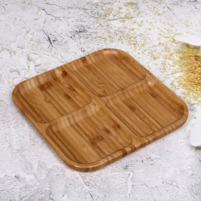 Менажница бамбуковая «SHEF» 25*25см 4секции