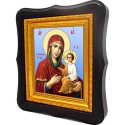 Тихвинская Божья Матерь. Икона на холсте.