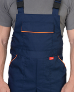 Костюм СИРИУС-МАСТЕР летний: куртка, полукомбинезон, темно-синий с оранжевой отделкой