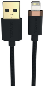 Кабель Duracell Lightning (M), USB 2.0 (M) черный