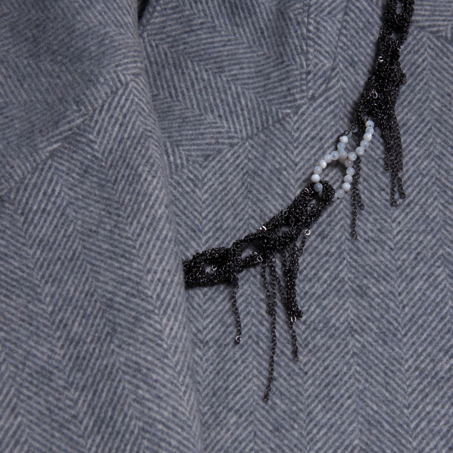 Ожерелье "Звенья" - Черный