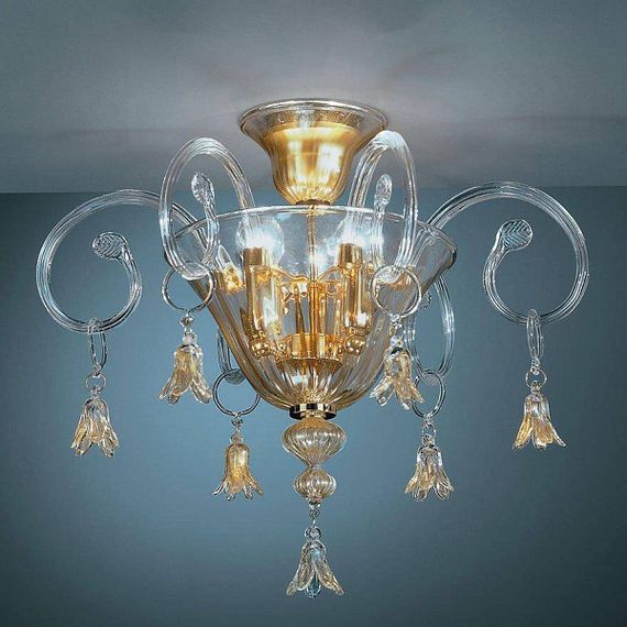 Потолочная люстра Vetri Lamp 90/PL ORO 24 KT (Италия)