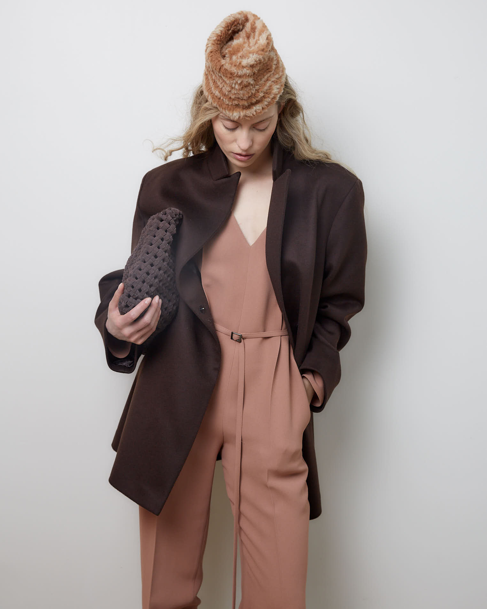 Комбинезон из вискозы Стелла Маккартни карамель