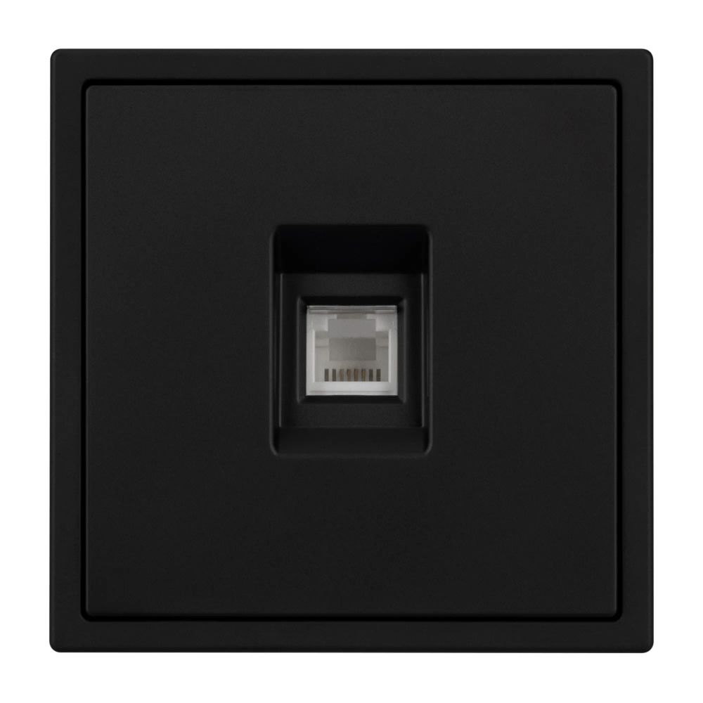 Механизм телефонной розетки SCT-NOBE-MTL1-SFPL-BK (RJ-11, 4C) (Arlight, Черный оникс) 054301