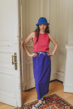 Топ из итальянского хлопка цвета фуксия