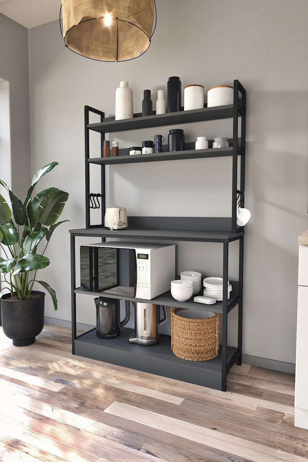 Стеллаж кухонный PANAMA - антрацит