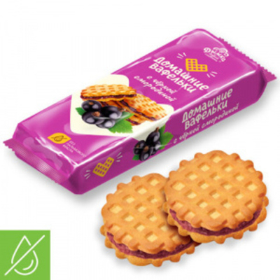 Печенье сдобное Дымка Домашние вафельки Чёрная смородина 155 г