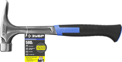 ЗУБР 560 г, цельнокованый столярный молоток-гвоздодёр, Профессионал (20258-580)