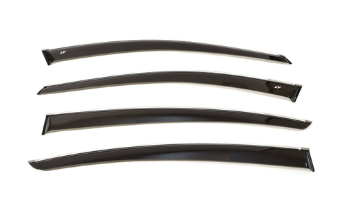 Дефлекторы боковых окон Cobra Tuning на Mazda 6 3 седан 2012-2017,2018 широкие хромированный молдинг арт.ME22412CR