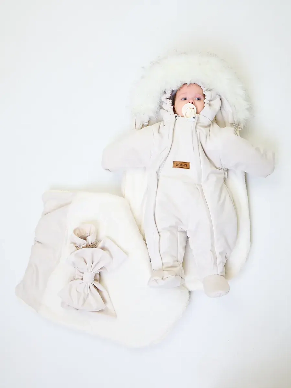 Конверт на выписку новорождённому зимний