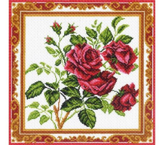 "Ветка розы"-1331 канва с рисунком