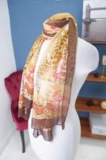 Шарф с леопардовым принтом