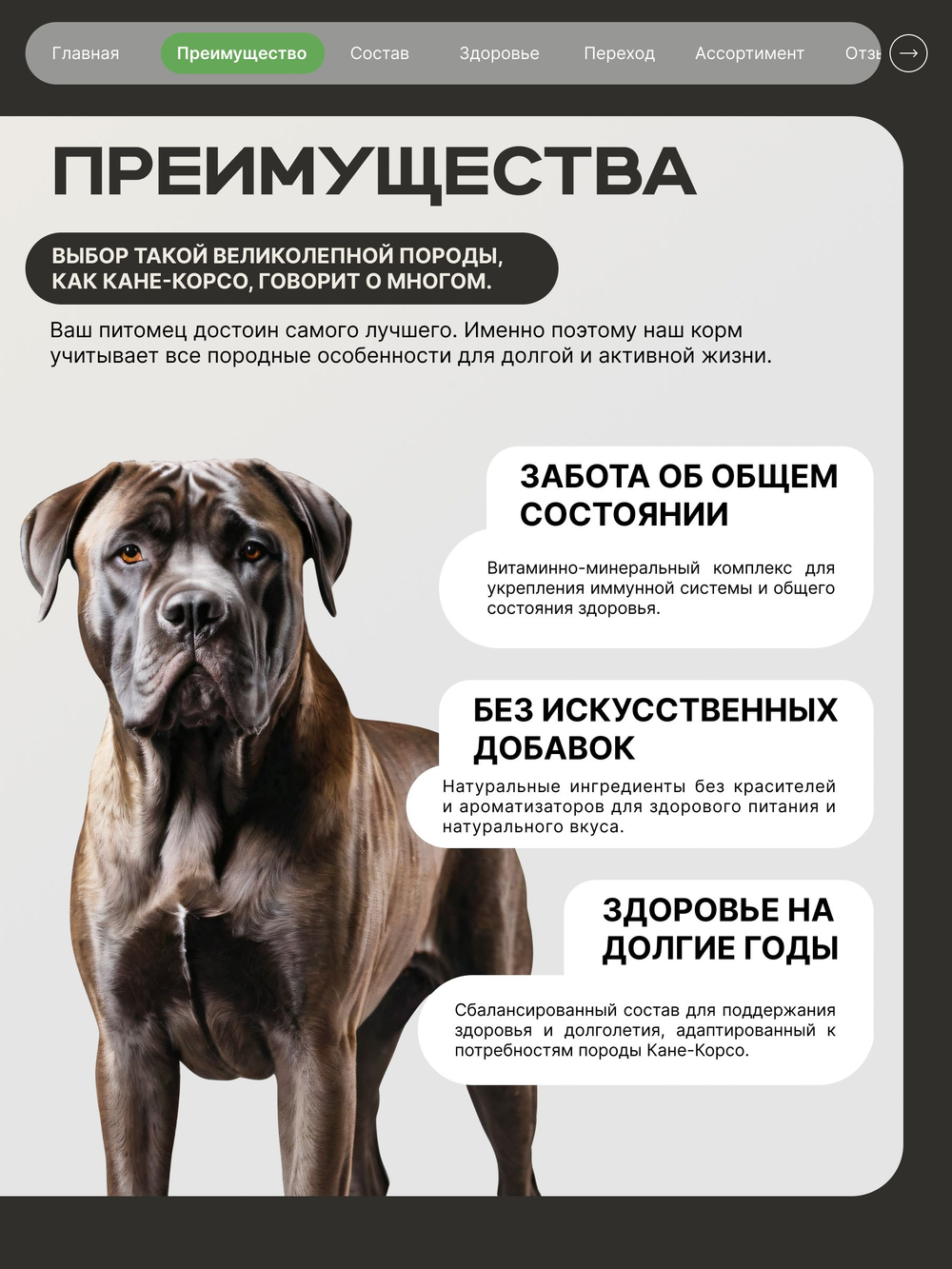 Корм сухой для взрослых собак породы Кане-корсо, с ягненком, 12 кг, QUATTRO