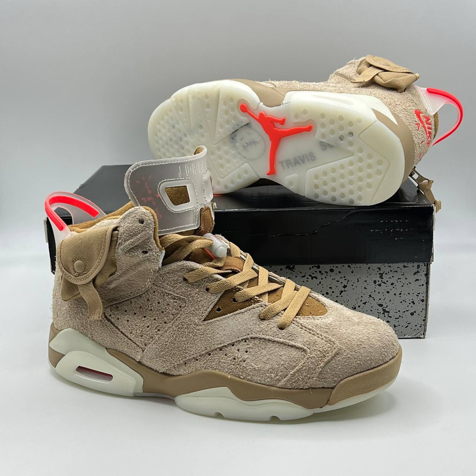 Кроссовки Nike Air Jordan 6 Retro x  Scott #A53 (беж.)