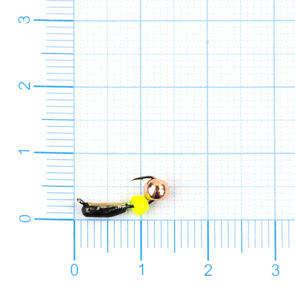 Мормышка Владимирская 614 "Гвоздик Тандем" с коронкой, 2мм, 0.6гр (10шт/уп)