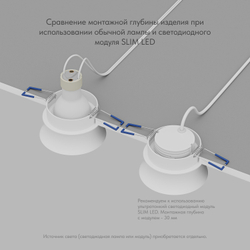 DK2403-WH Встраиваемый светильник влагозащ., IP 44, 15 Вт, GU10, белый, алюминий