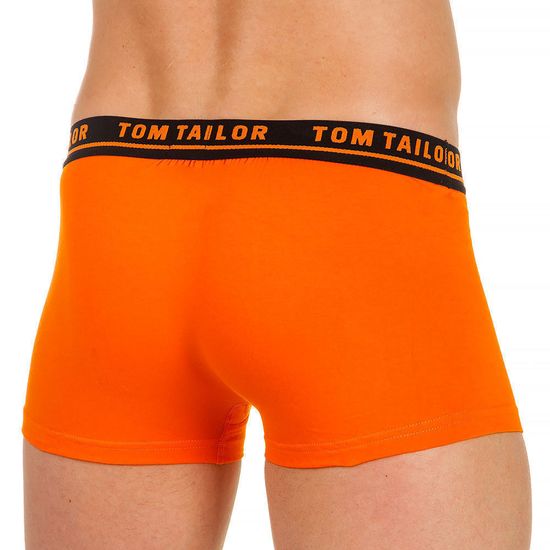 Трусы мужские боксеры оранжевые с черной резинкой и оранжевыми буквами Tom Tailor 230-1