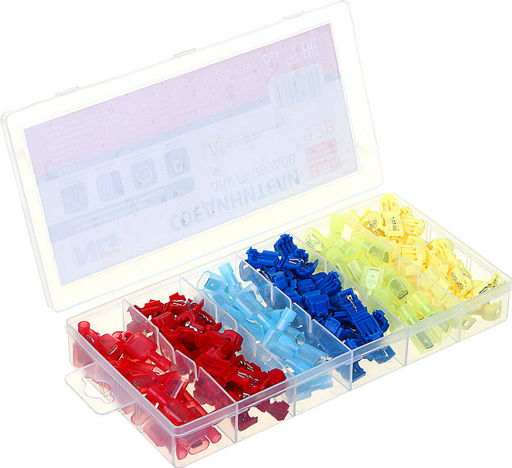 Набор пластик кейс  Соединителей для проводов Т-образные (120шт) NEW GALAXY 967034