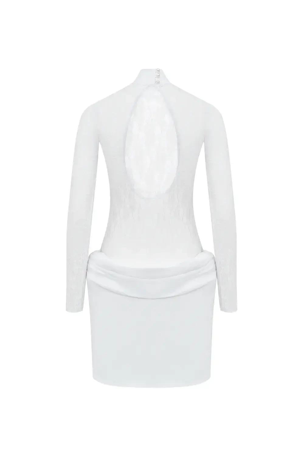 Кружевное мини-платье белое