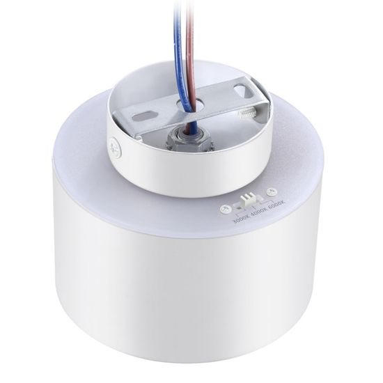 358970 OVER NT22 350 белый Светильник накладной с переключ. цв. температуры IP20 LED 3000К\4000К\6000К 12W вниз + 3W вверх 110-265V GIRO