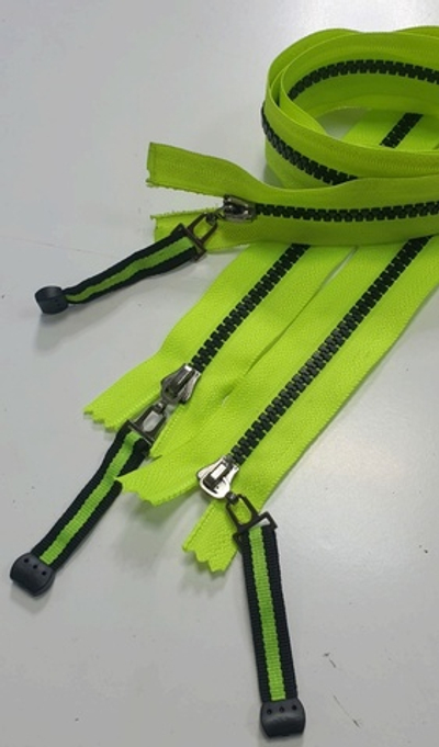 Набор молний (80 см - 1шт, 20 см - 2 шт). Цвет- Салат неон