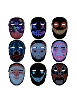 Умная карнавальная маска с LED экраном для лица Cyber face