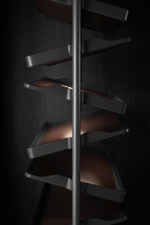 Вращающаяся полка для обуви, 685x355x(1910-2110), 12 уровней