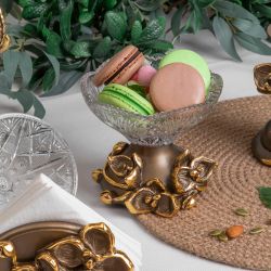 Сахарница стеклянная с крышкой Орхидея Лайм Бронза