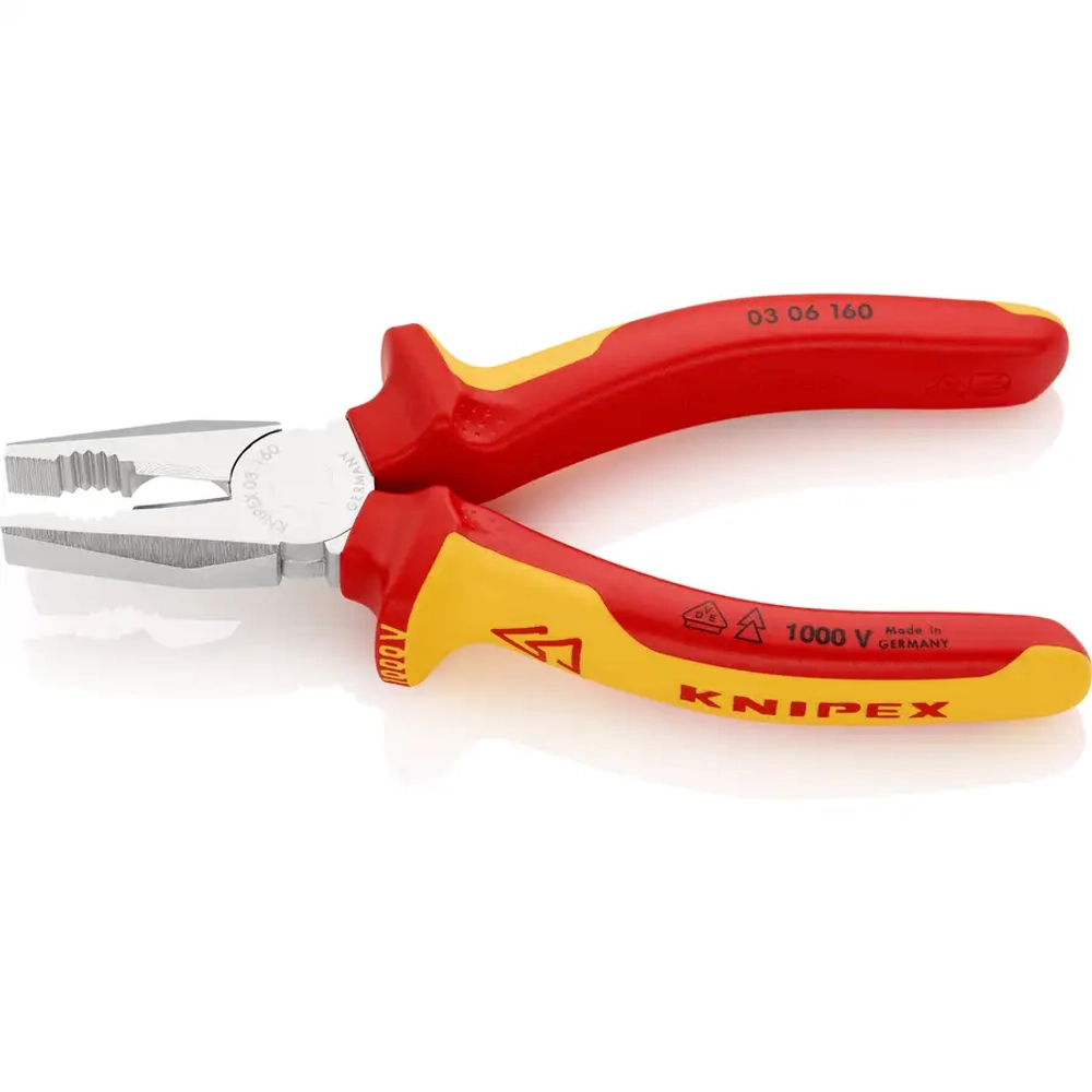 Плоскогубцы комбинированные хромированные 160 мм Knipex 03 06 160