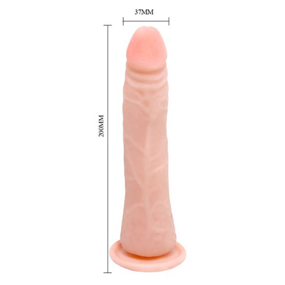 Телесный гнущийся фаллоимитатор 20см Bior Toys Erowoman-Eroman EE-10215
