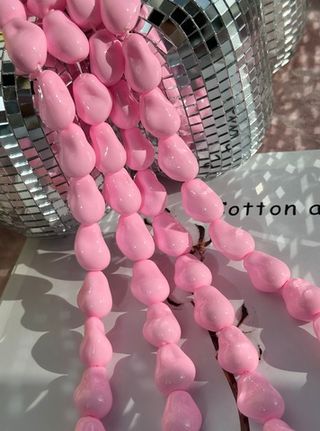 Бусины для украшений "Жемчуг барочный" 15х22мм, "Майорка. Имитация" (розовый)