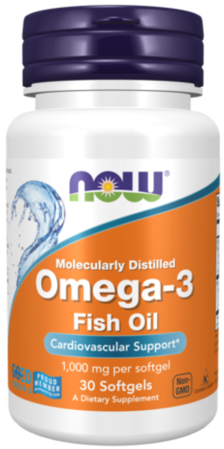 Omega-3 Fish Oil 30 капсул Now Foods