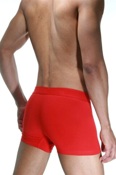 Красные хлопковые трусы-боксеры (Размер: XL) (Цвет: красный)