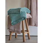 Покрывало вафельное из хлопка цвета шалфея из коллекции essential, 230х250 см