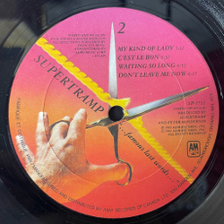 Винтажная виниловая пластинка LP Supertramp Famous Last Words (Canada 1982)