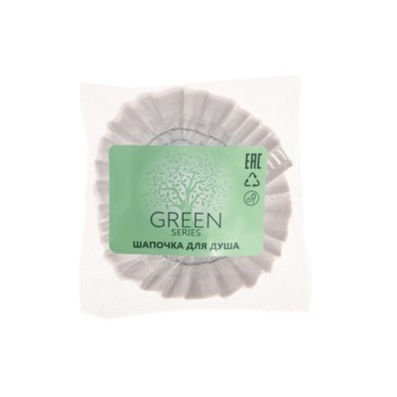 Шапочка "Green Line" для душа в полиэтилене/500шт 2536