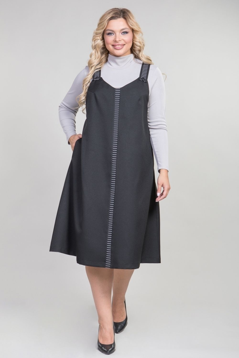 Сарафан 1042-1 черный Novita (Акция)