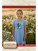 Термонаклейка на одежду, термопринт Стич монстр