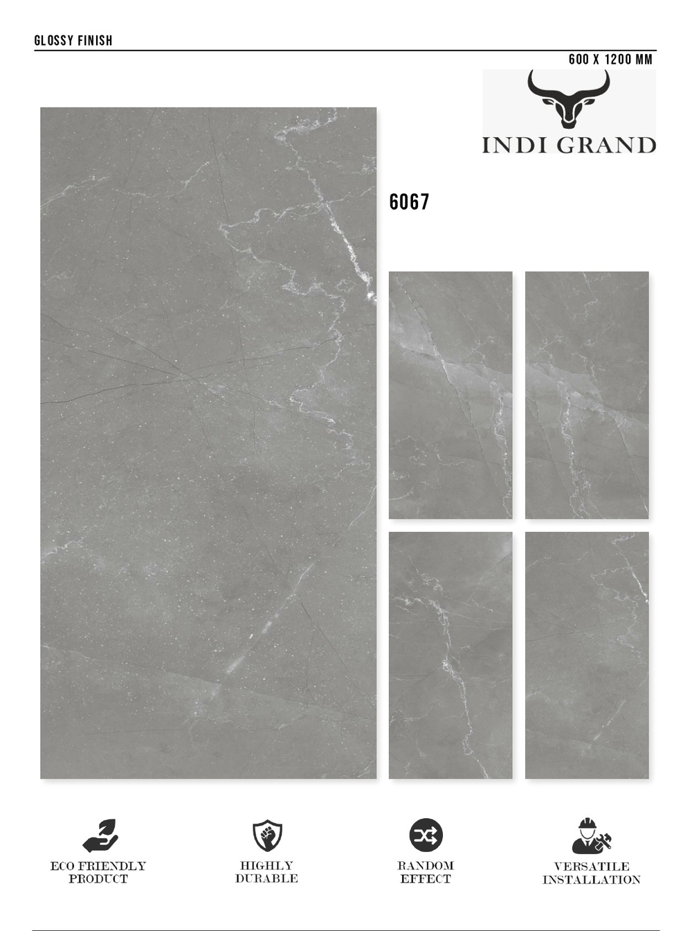 Керамогранит glossy №1 60х120, 6067