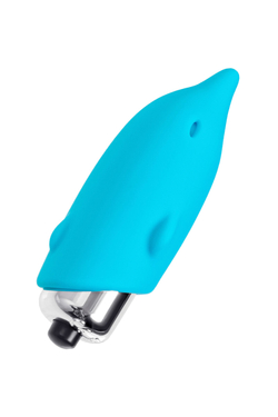 Минивибратор Eromantica Jolly, силикон, голубой, 7,5 см