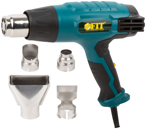 Фен технический 2000 Вт, 60/400/600 °C, 300/500/500 л/мин, рез. накл., коробка 80611