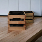 Деревянные ящики для хранения, для сада, рассады из массива сосны - набор из 3 шт.