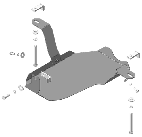 Защита Зад. дифференциала. 2 мм, Сталь. для KIA Sorento 2012-2020 MOTODOR.01035