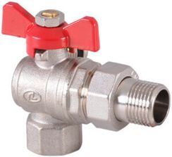 Кран шаровый со сгоном Lavita обжим НР 1/2" бабочка гофротруба 30942