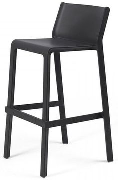 Стул пластиковый барный Trill Stool антрацит Италия