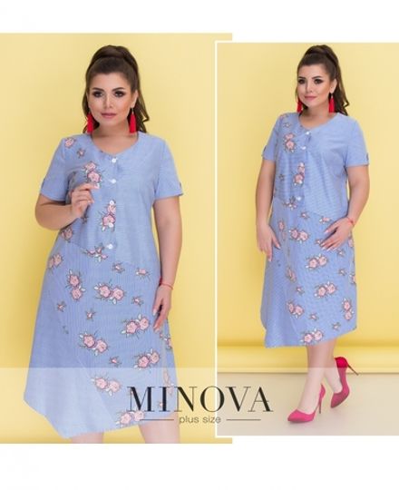 Платье 295-голубой Minova Фото 1