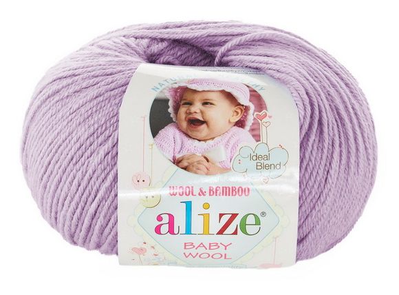 Пряжа Baby wool ( Alize) 146 Лиловый