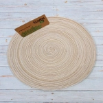 Салфетка на стол 38см плетеная «Круги» белый