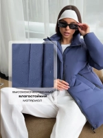 Куртка весенняя удлиненная со съемным капюшоном